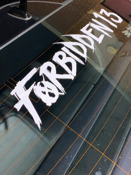 Large 'Forbidden13' Sticker