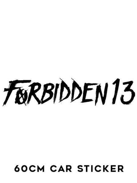 Large 'Forbidden13' Sticker