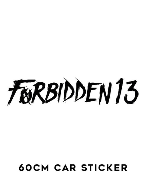 Large 'Forbidden13' Sticker