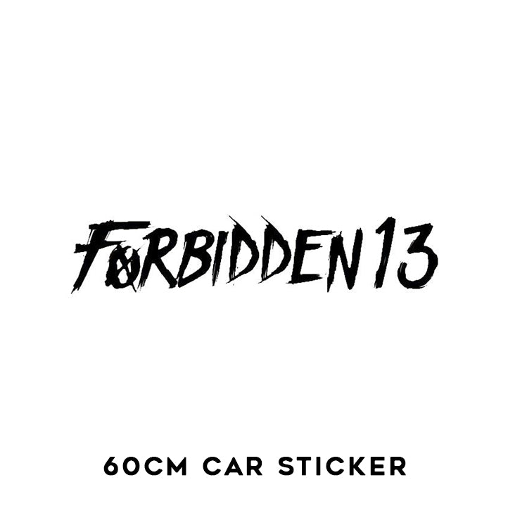 Large 'Forbidden13' Sticker